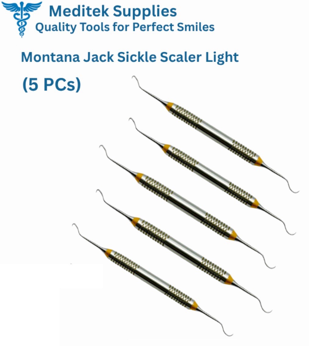 5 X Periodontal Montana Jack Sickle Scaler Light Double Ended Dental Instruments