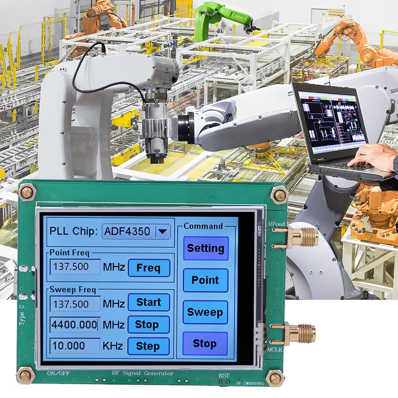 Signal Generator Full Touch Screen RF Sweep Frequency PC Control With Data