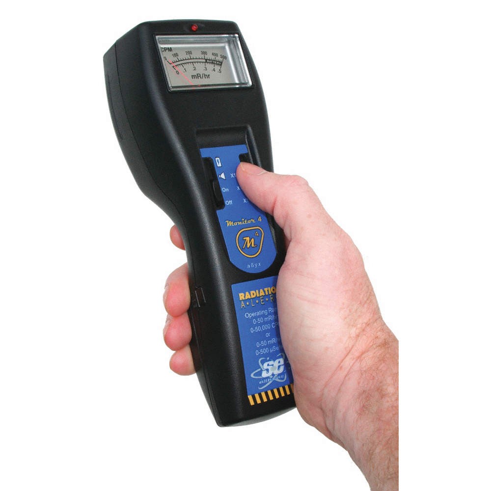 RADIATION ALERT Monitor 4 Radiation Detector,0to500uSv/hr,Analog 3KWK6