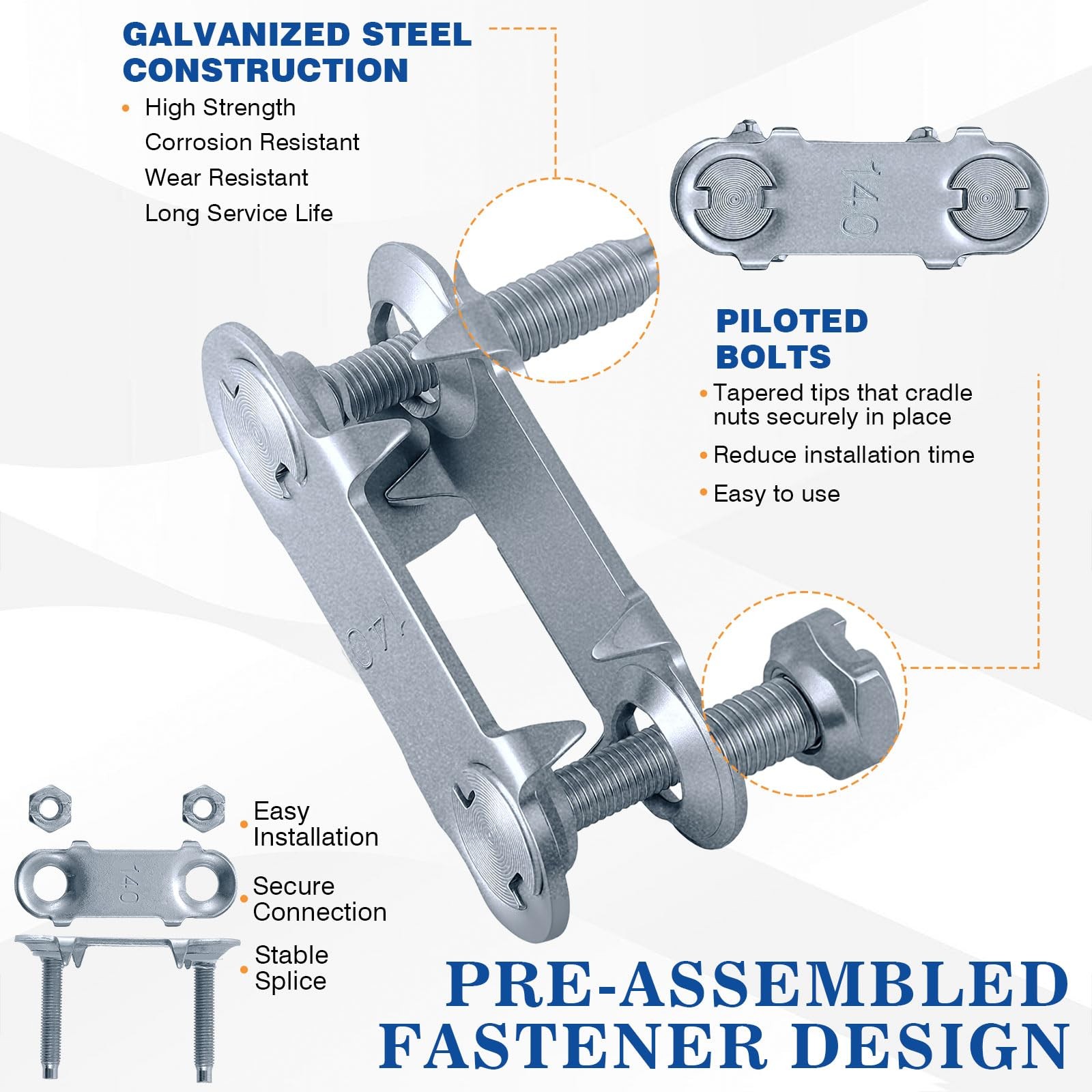Zonon Conveyor Belt Fasteners Steel Plates for Industrial Conveyors