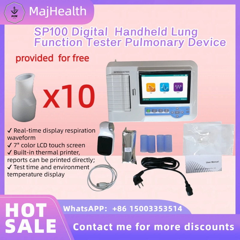 SP100 Handheld Digital Spirometer – Lung Function Tester Pulmonary Health Device