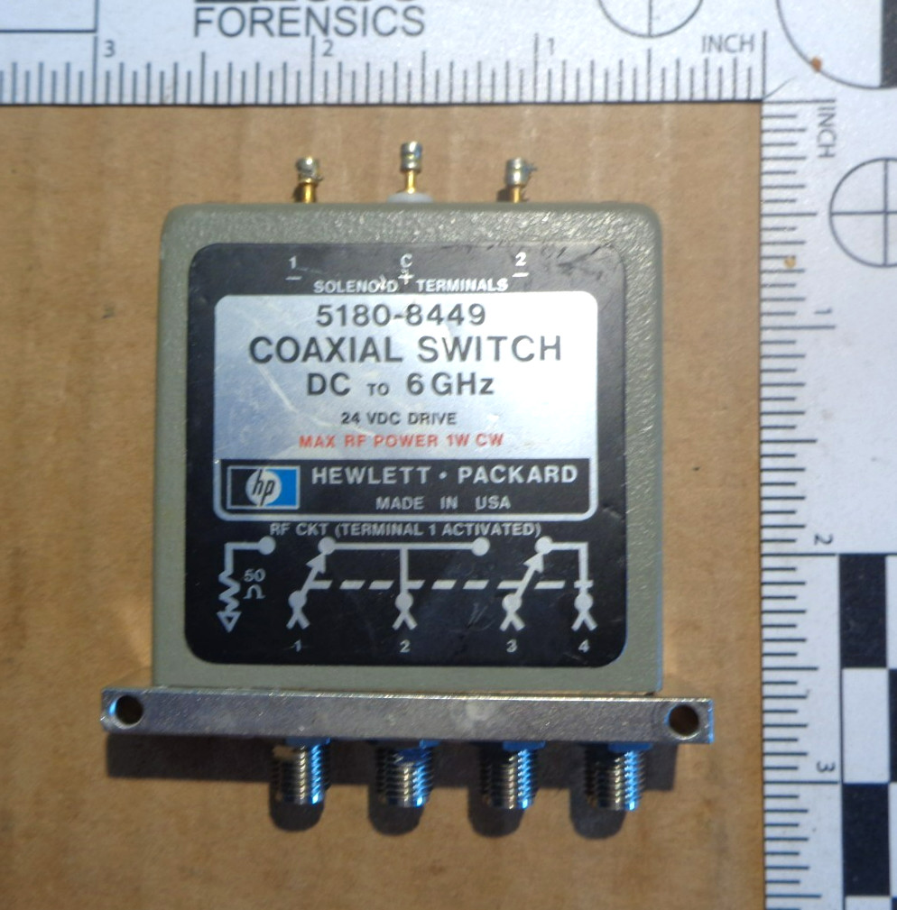 Agilent Hewlett Packard HP 5180-8449 DC-6GHz 4 Port COAXIAL SWITCH