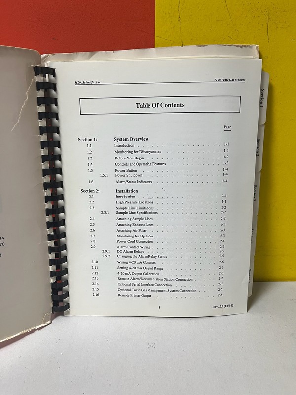 MDA Scientific 711999 7100 System Guide To Operation