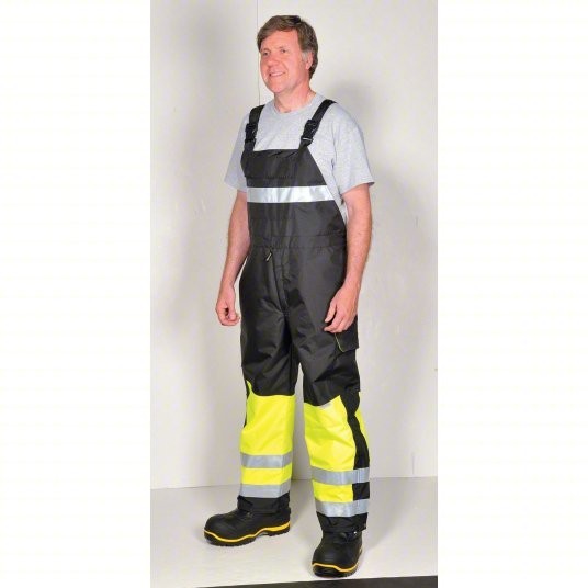OccuNomix 2XL Hi-Vis Insulated Cold-Weather Work Bib Pant ANSI/ISEA 107 Class E