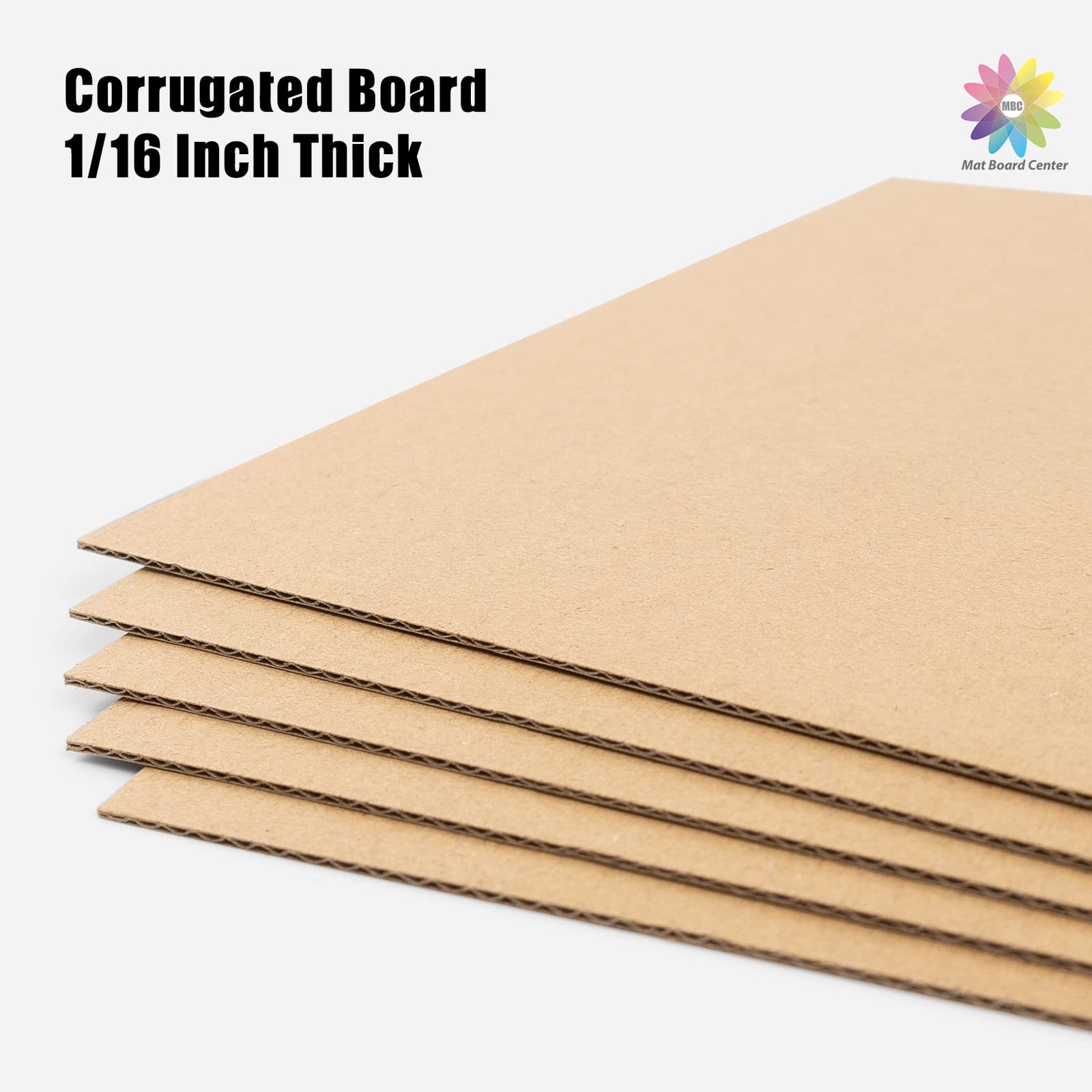 Mat Board Center, 50 Corrugated Cardboard Sheets 8×10 Inches Flat Card Board …