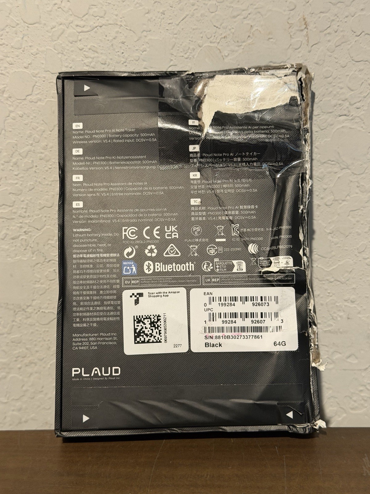 Plaud Note Pro Empowered AI Voice Recorder with Magnetic Case in Black | PN0300