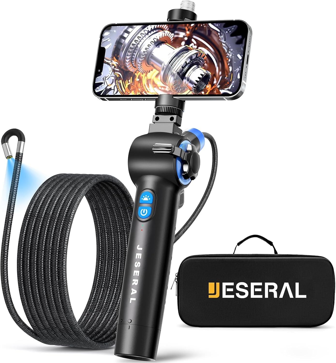 3.3FT Articulating Borescope 8.5mm Lens HD1080P Inspection Camera with Light