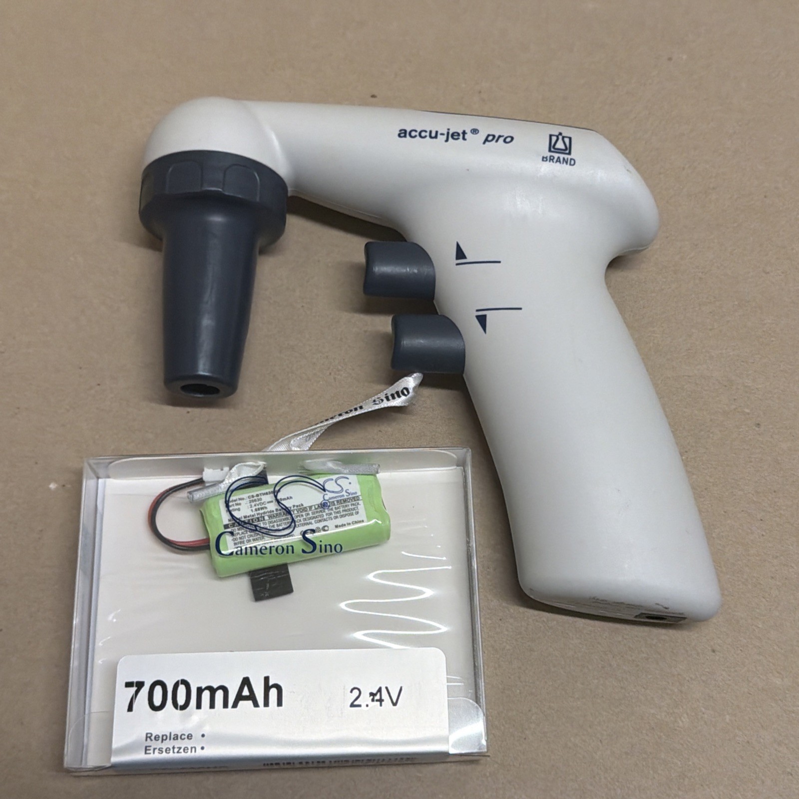 Brandtech Accu-Jet Pro Pipette Controller Serological Filler Gray New Battery