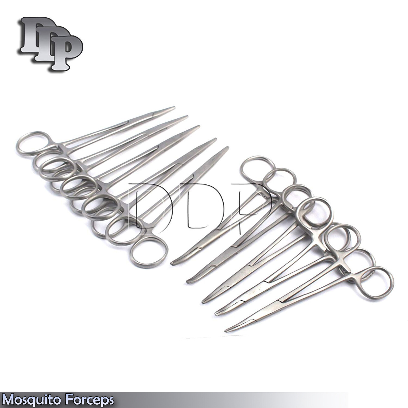 Mosquito Curved and Straight) Serrated 5″ Delicate Hemostatic Forceps (Qty-20)