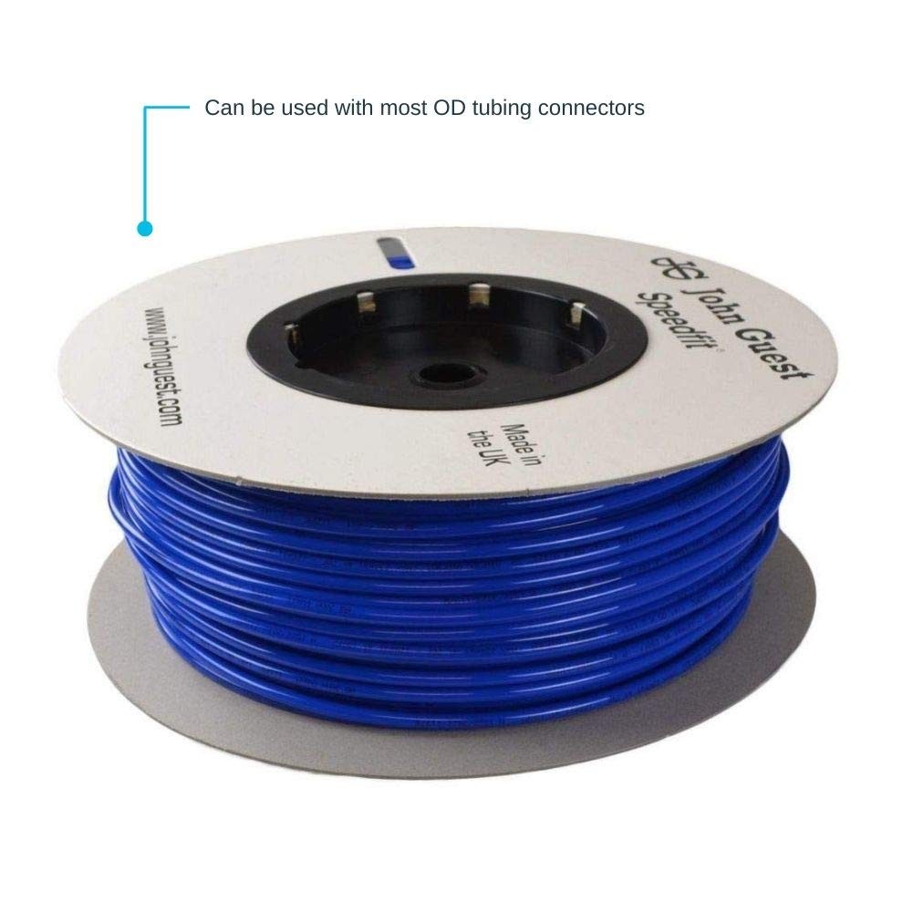 John Guest 3/8 Inch x 25 Feet LLDPE Tubing, Flexible Water Tubing for Plumbing,