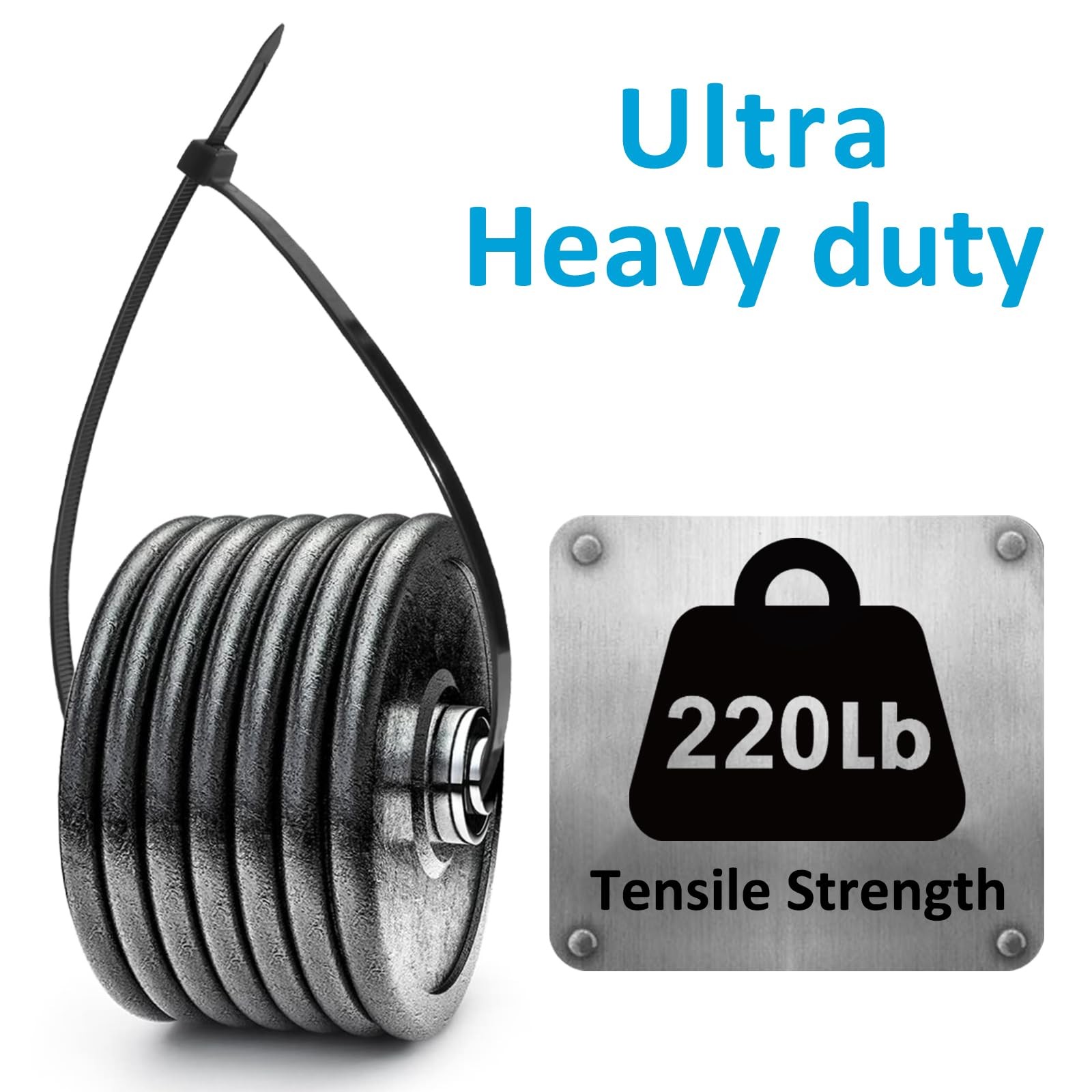 Large Zip Ties 18 inch, 50 Pack, Long Zip Ties Heavy Duty with 220 lb Tensile…