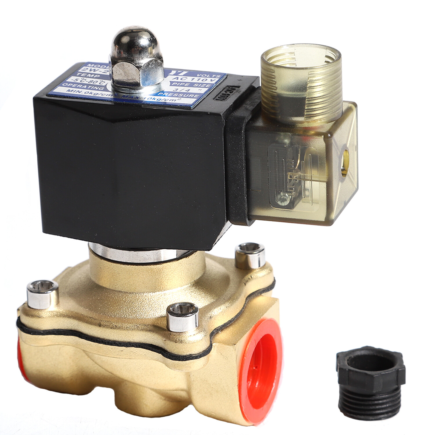 3/4″ Normally Closed Brass Solenoid Valve 110Volt AC Water Air Gas VITON DN16