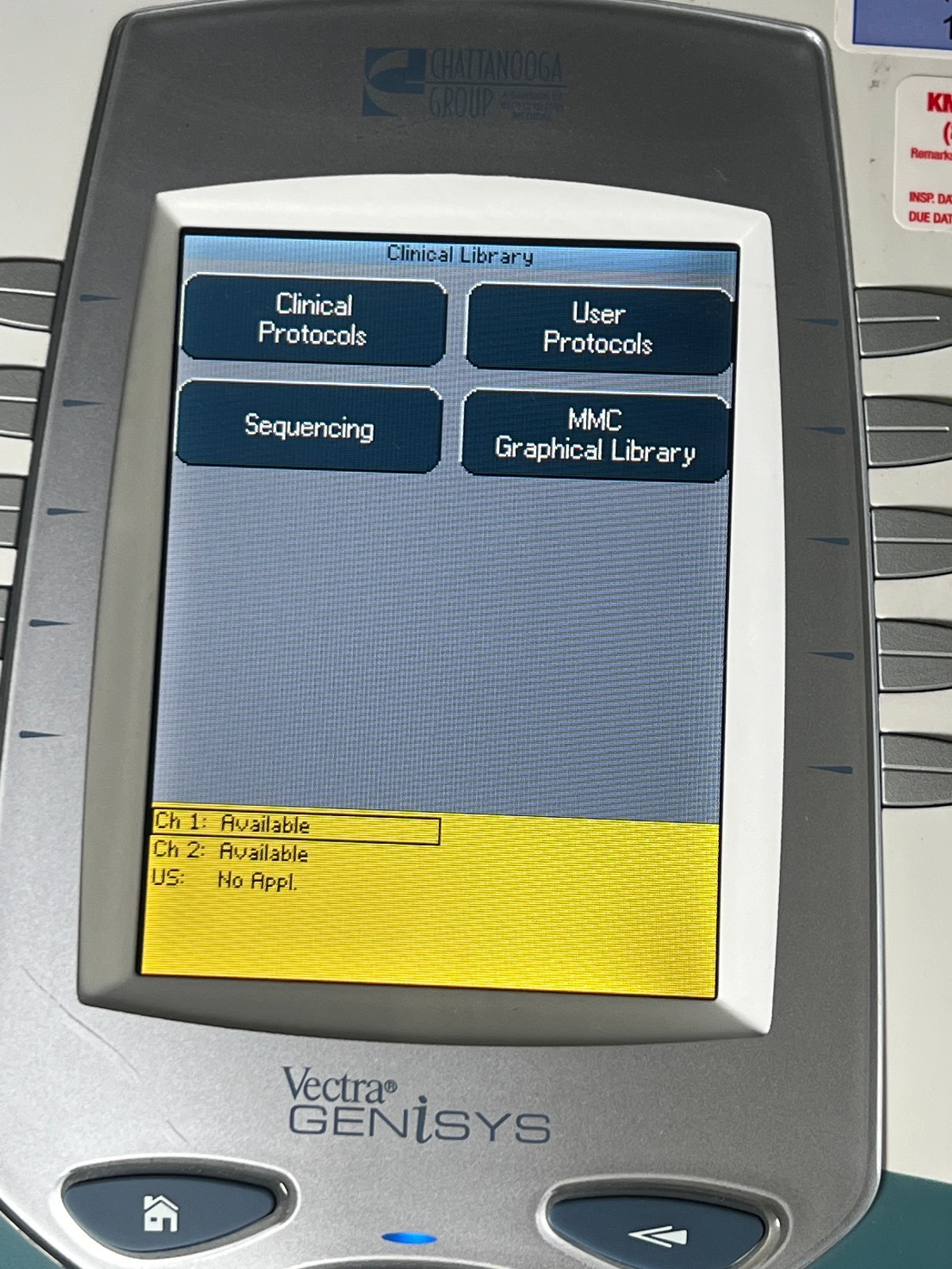 Chattanooga 2761 Vectra Genisys 2-Channel Ultrasound w/ Probe / extras