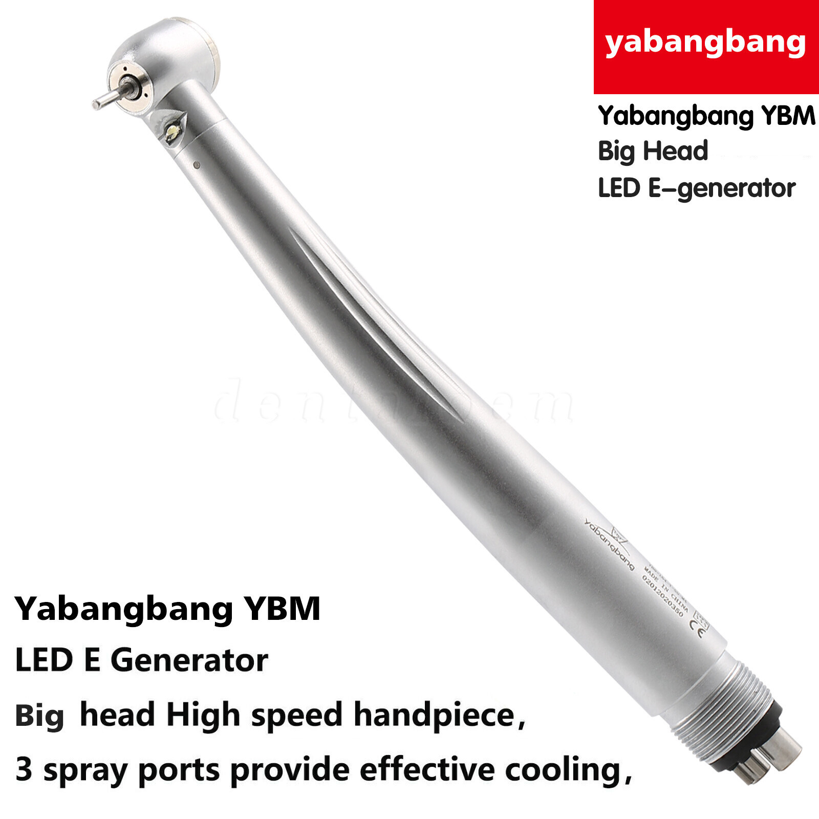 Dental E-generator LED High Speed Torque Head 3 Spray Handpiece 4Hole