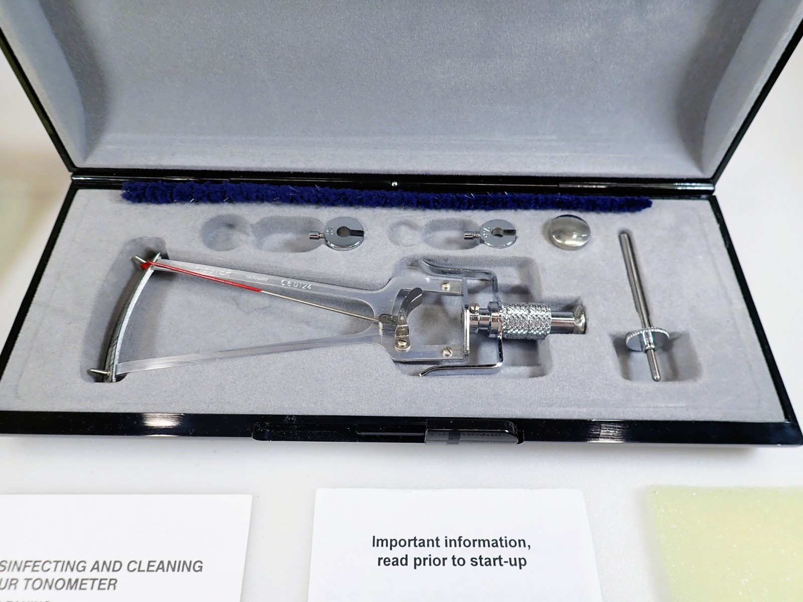 Vintage Riester Schiotz C Eye Tonometer No. 5112 Germany NOS Veterinary Case