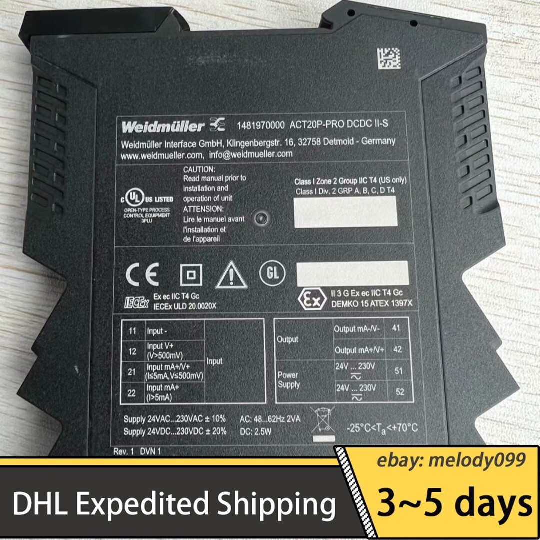 1PC NEW Weidmuller ACT20P-PRO DCDC II-S 1481970000 Isolator