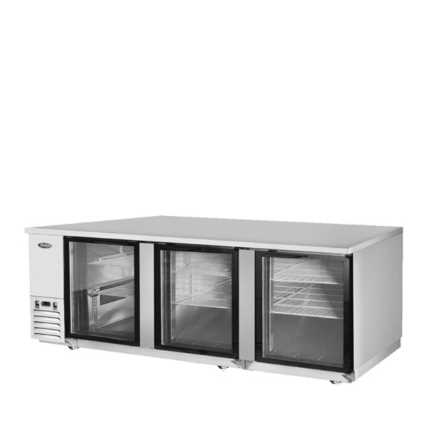 Atosa MBB90GGR, 2-GLASS Door 89″ WIDE BACK BAR COOLER