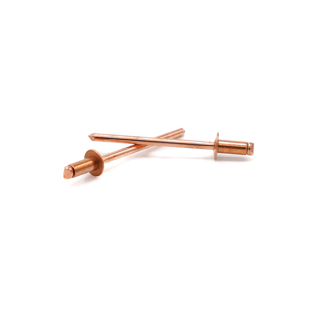 Copper Pop Rivets 1/8 Diameter #4 Steel Mandrel Blind Rivets – Select Grip