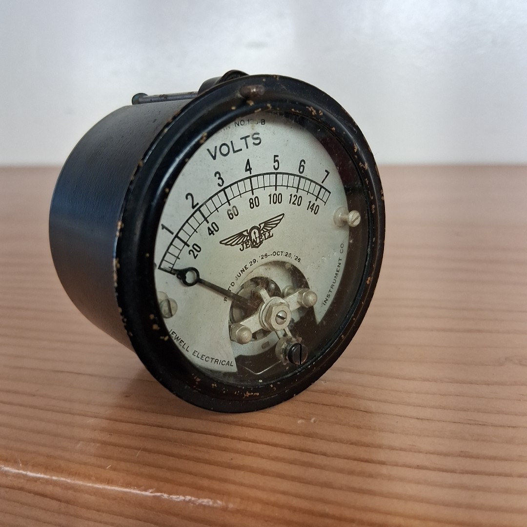 Vintage Jewell Electrical Instrument Pattern Gauge No. 135 Meter Untested