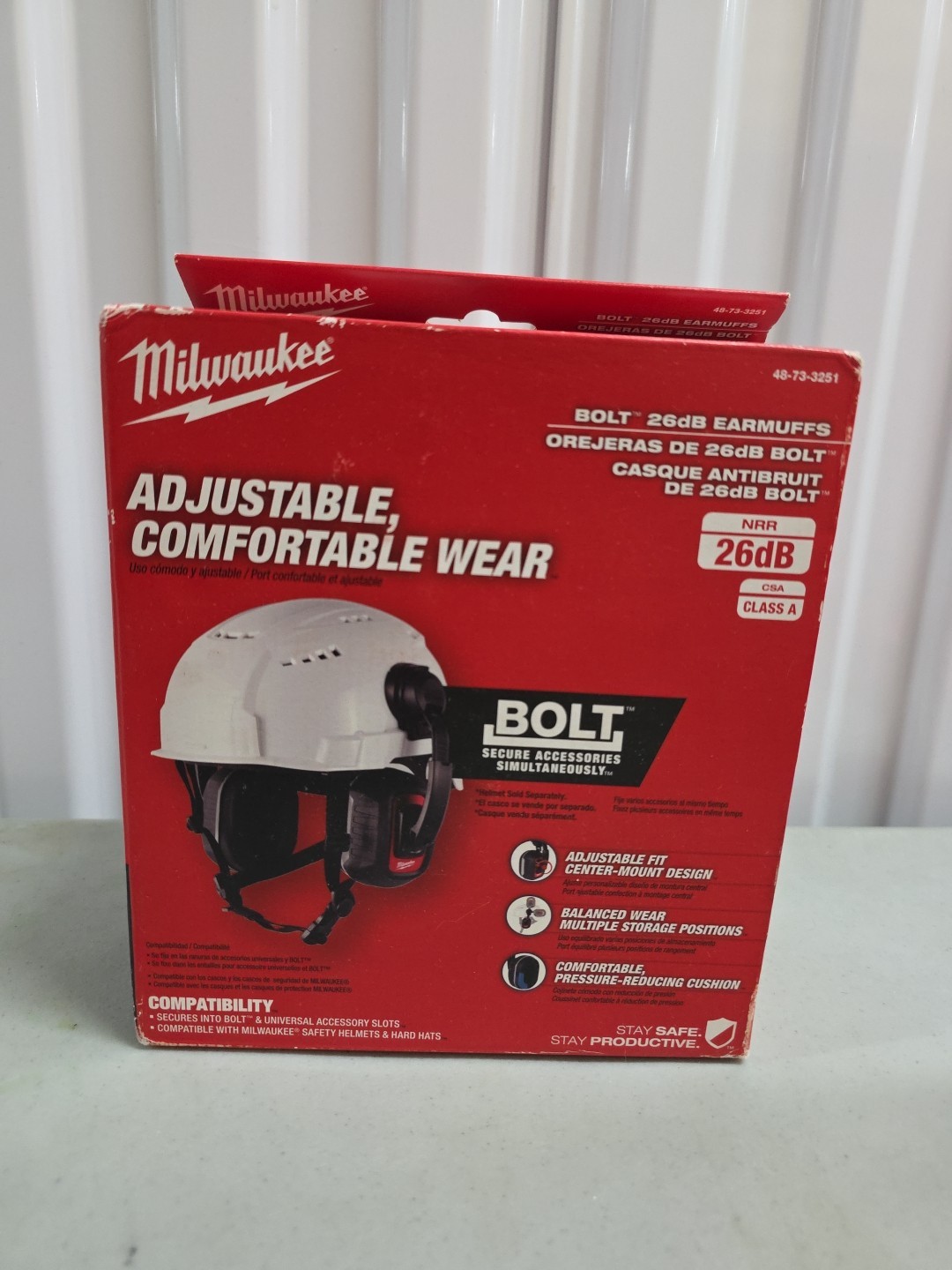 Milwaukee 48-73-3251 BOLT 26dB Earmuffs Free Shipping