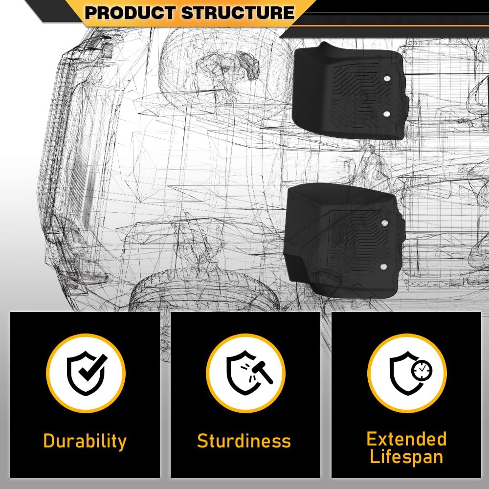 TPE Floor Mats 2PCS for Dodge Ram 1500 1994-2001 All Weather 1st Row