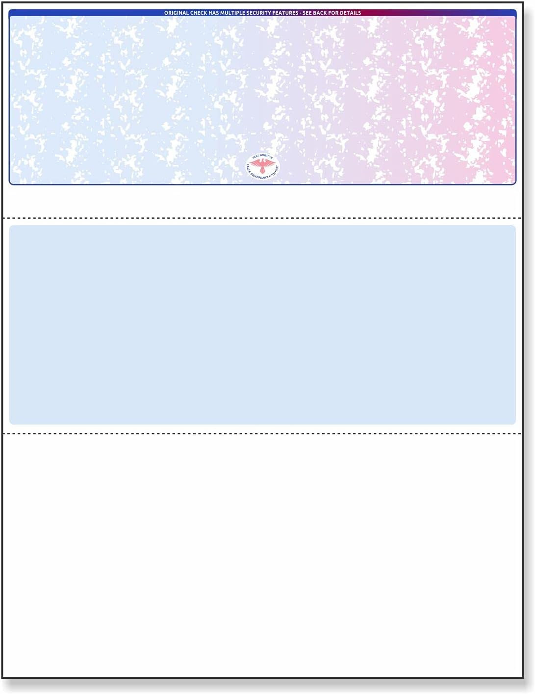 – Blank Check Stock for Laser/Ink-Jet, 8-1/2 X 11″ 24# Lb, 500 Sheets per Pack (