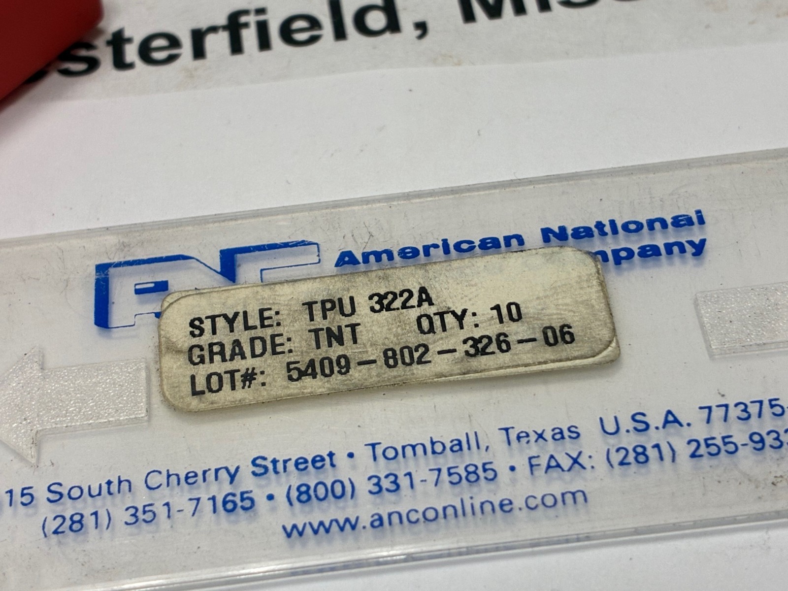 Lot of 8, American National, TPU322A Grade TNT, Carbide Turning Inserts, TiN