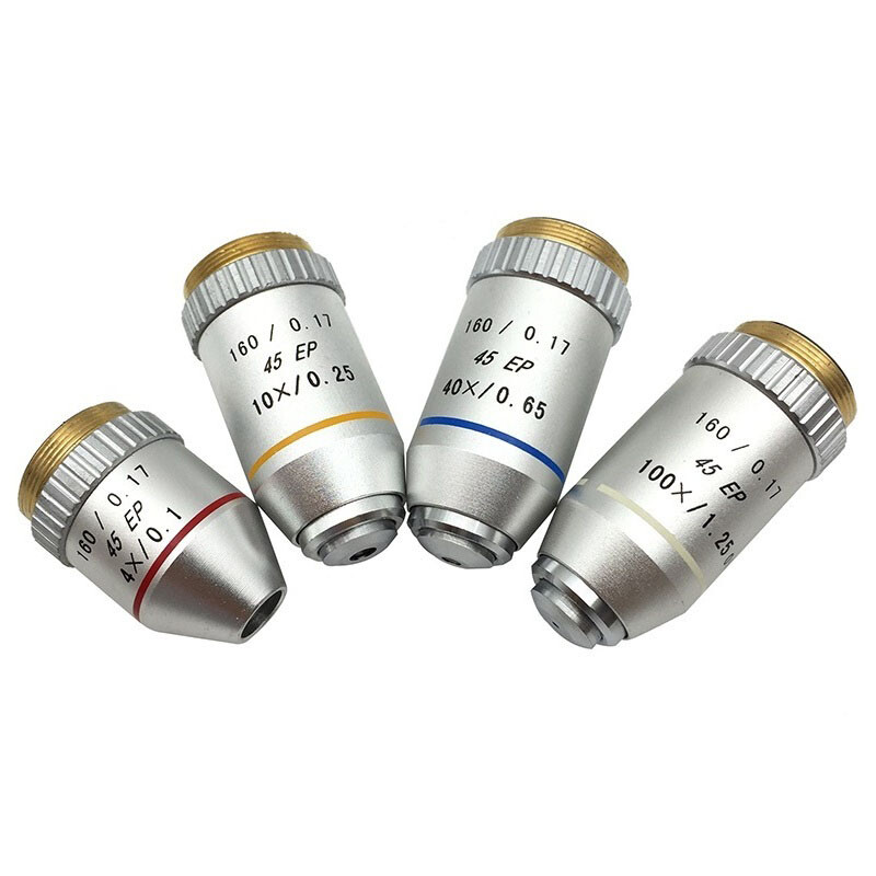 4X 10X 40X 100X Semi Plan Achromatic Objective Lens for Biological Microscope
