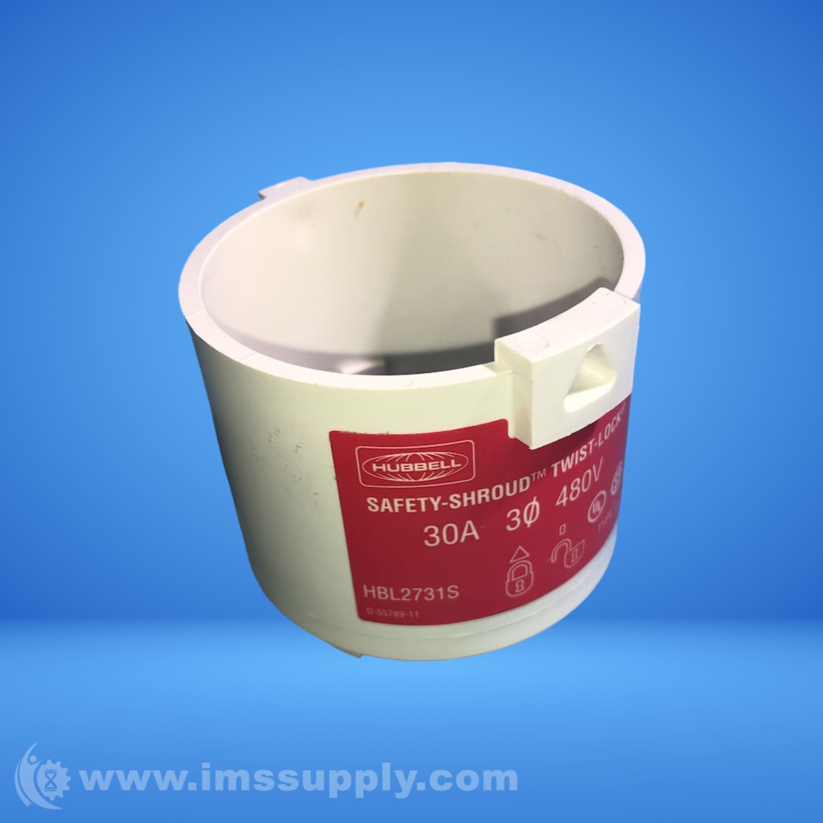 Hubbell HBL2731S 30A 480V 3P4W Locking Plug FNOB