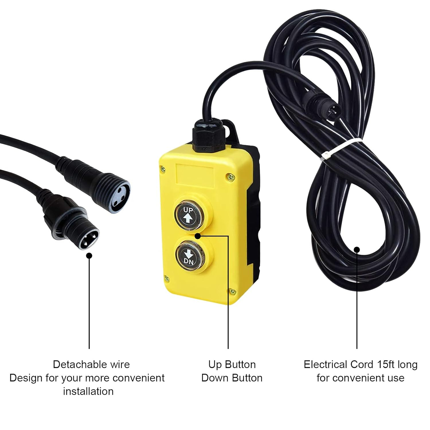 3 Wire Dump Trailer Remote Control Switch for 12V DC Single Acting Hydraulic Pum