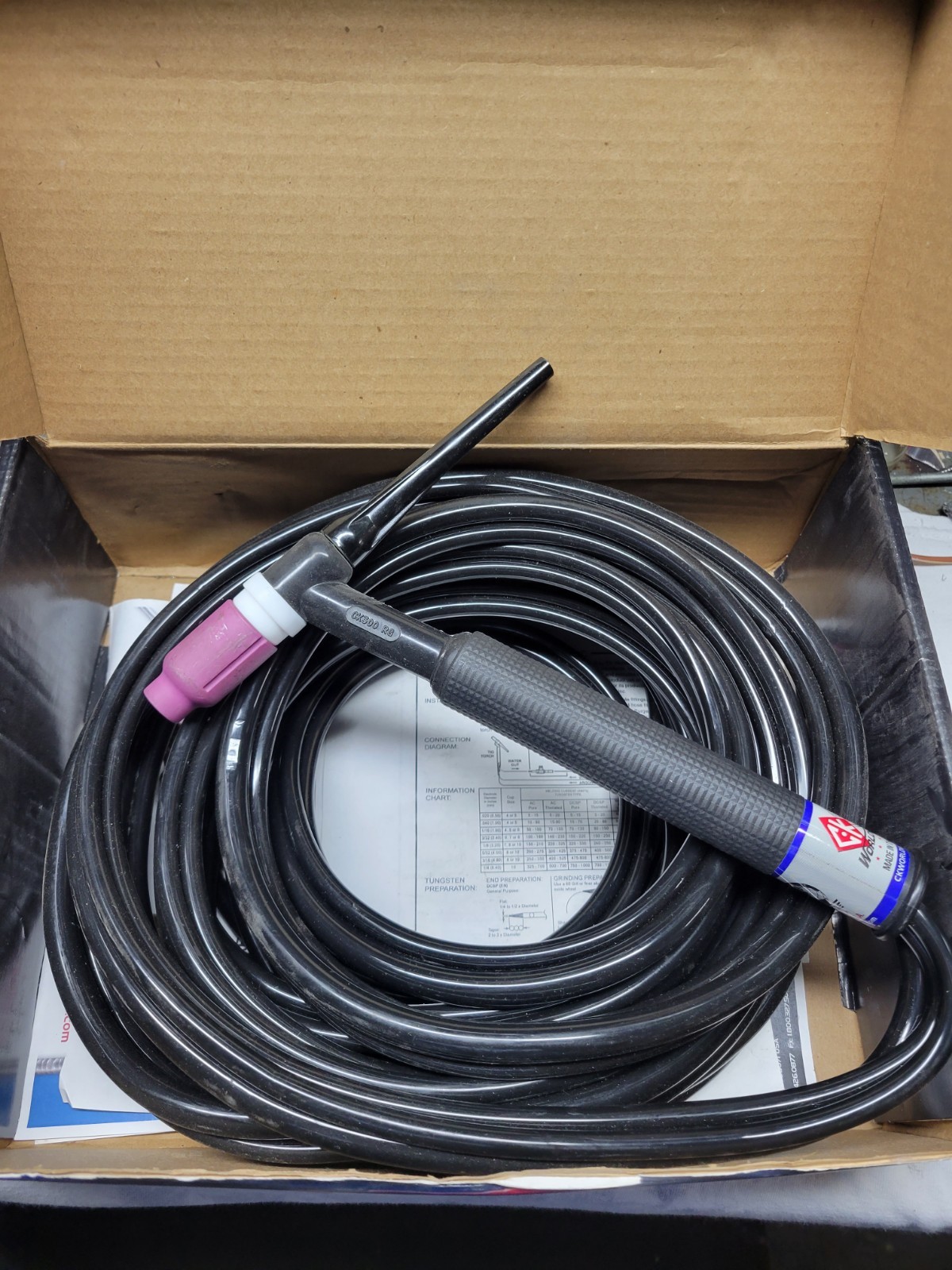 CK Worldwide Ck300 RG TIG TORCH 25FT 350AMP Tri-flex Cable AC/DC