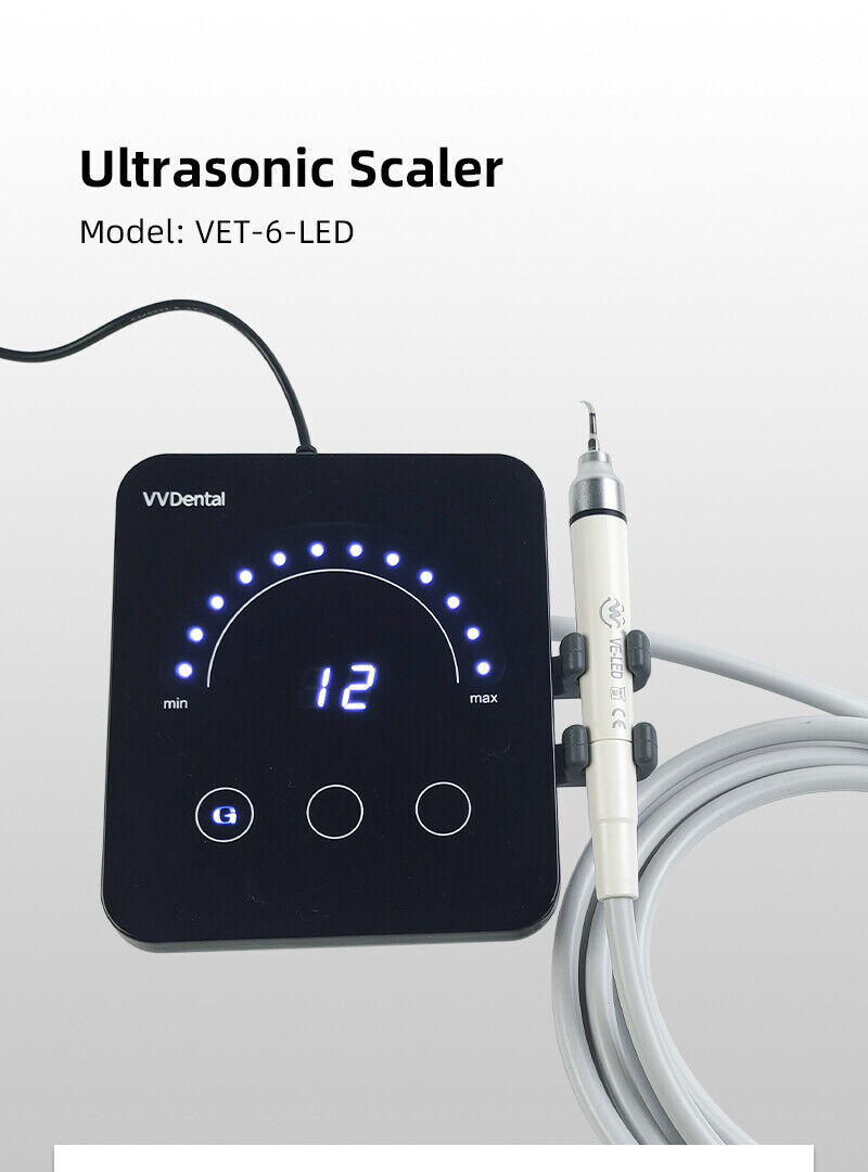 Dental Ultrasonic Piezo Scaler 5 Tips Scaling Fit Woodpecker EMS LED Handpiece