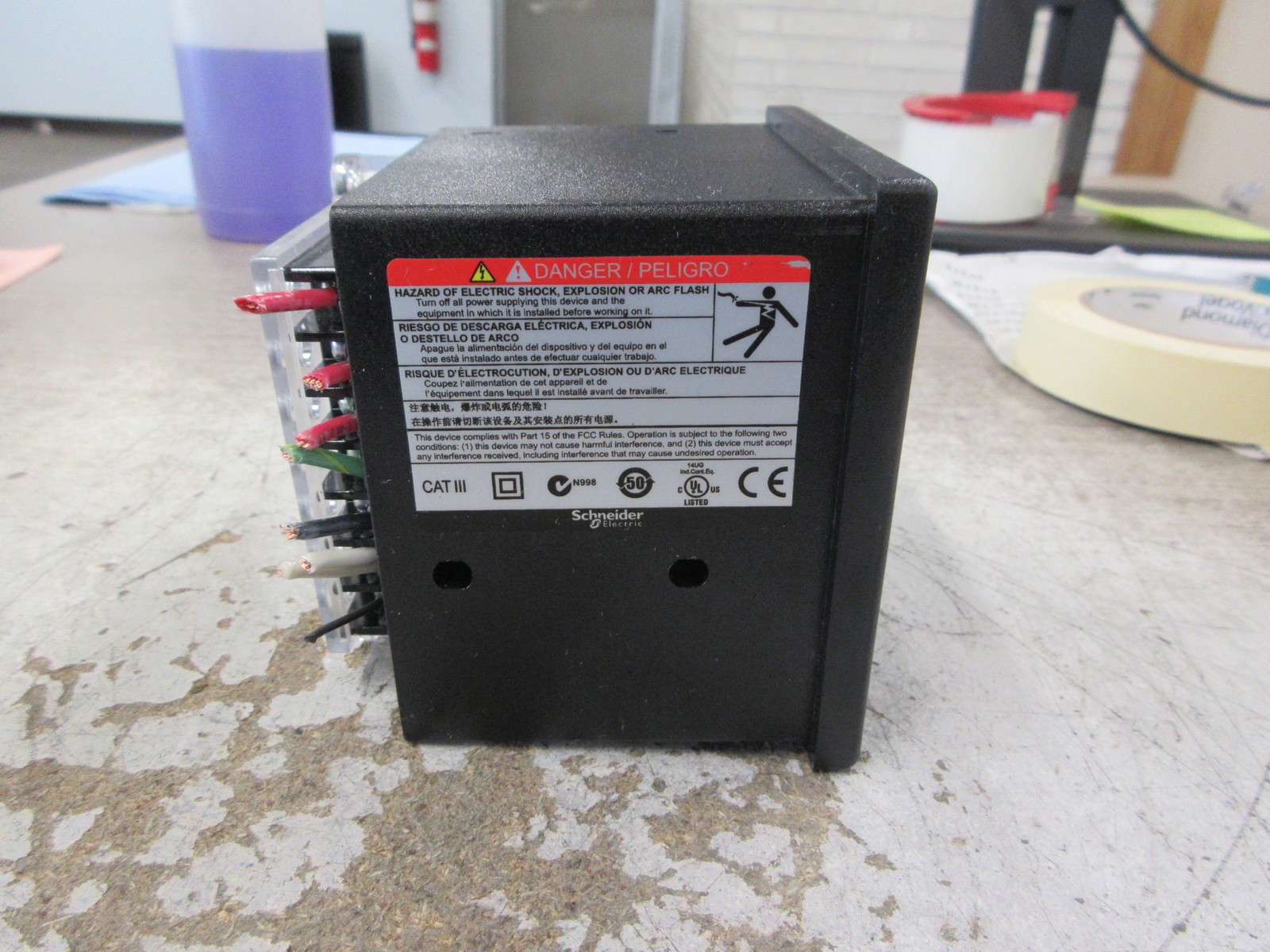 Schneider Electric PowerLogic Panel Meter PM1200 Ver: 03.05.01 44-277VAC Used