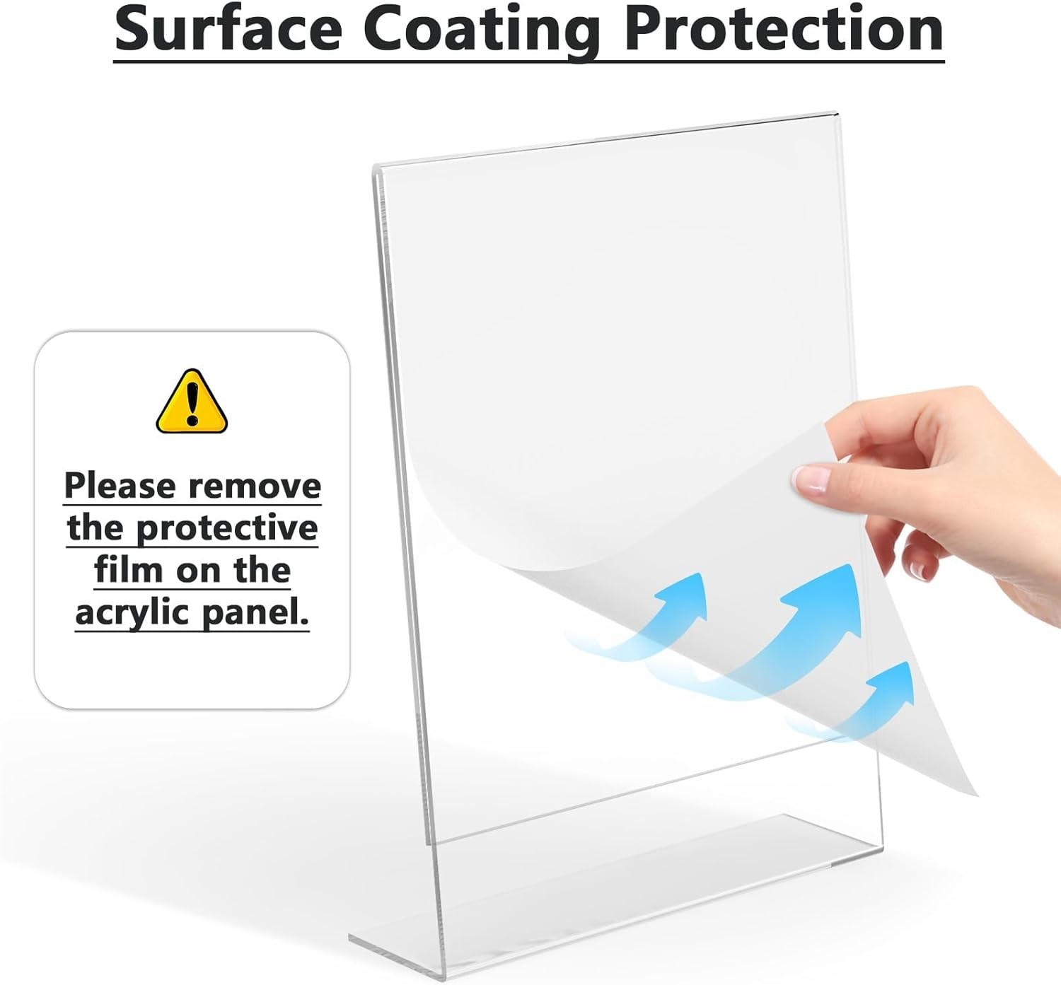 6 Pack Acrylic Sign Holder 8.5 X 11, Plastic Paper Holder With Vertical Slant…