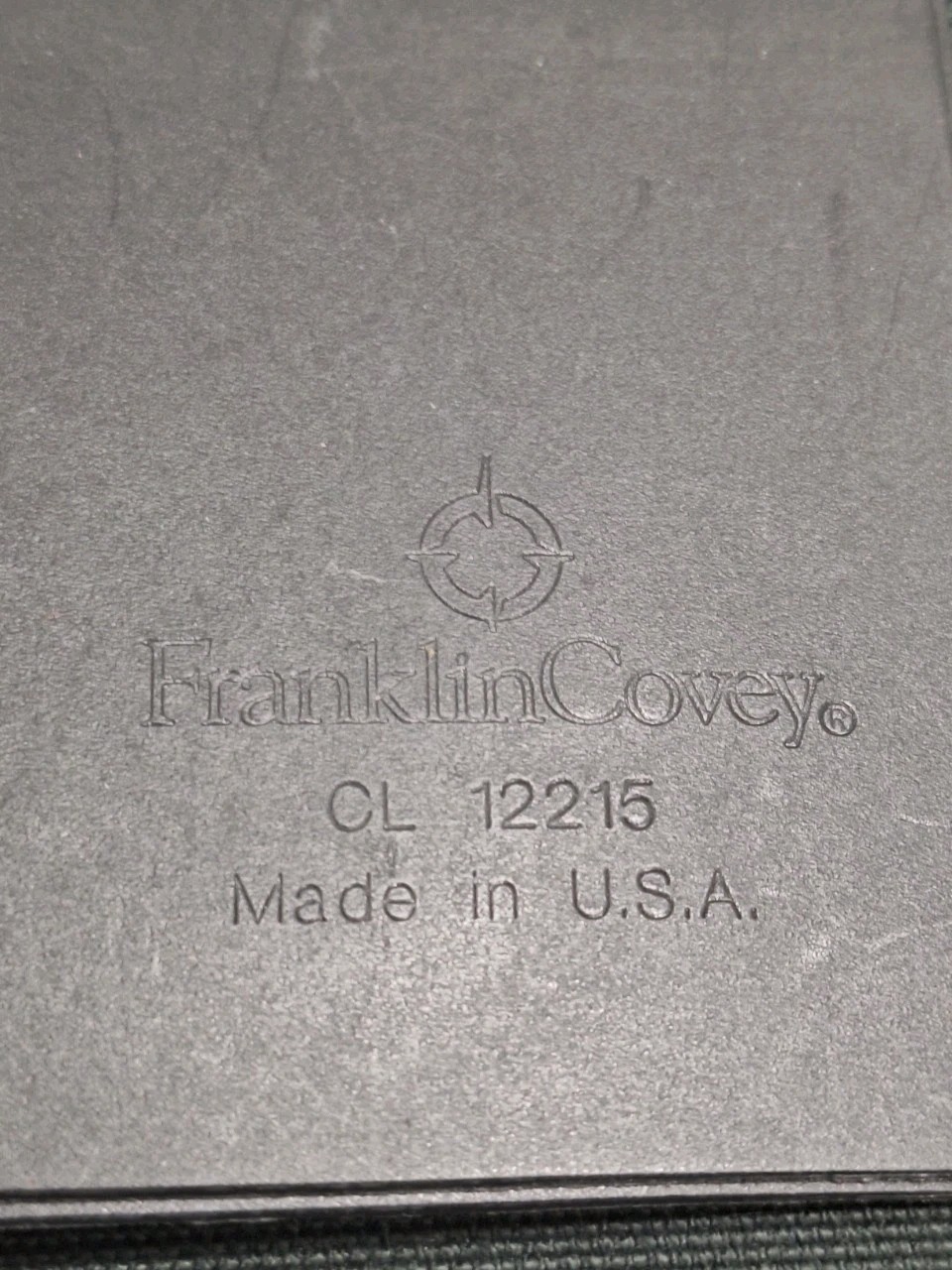 Vtg Franklin Covey Planner Green Canvas Tan Leather Trim 8×10 Full Zip Closure