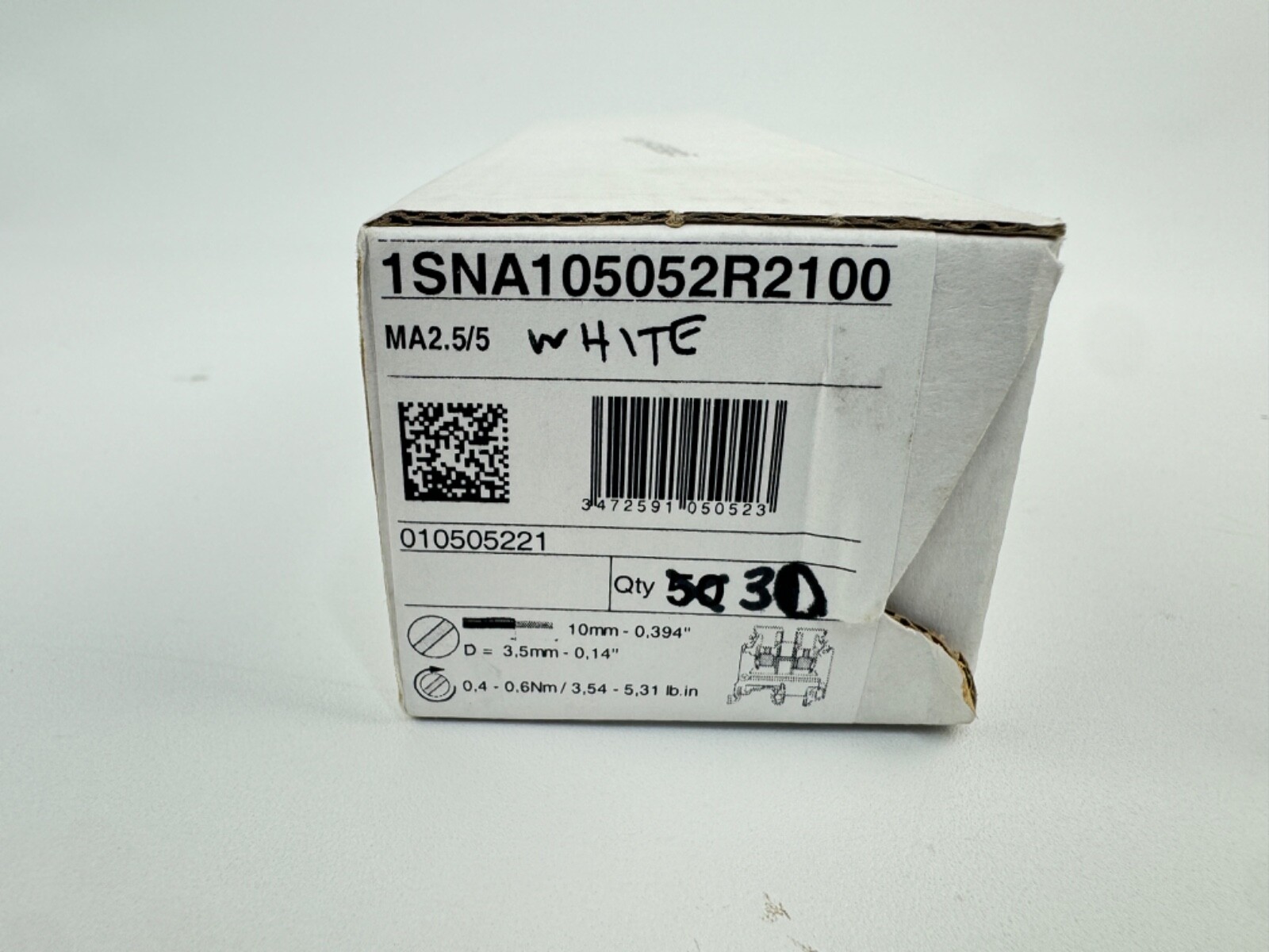 Entrelec 1SNA105052R2100 MA2.5/5 22-12AWG Terminal Blocks QTY: 30