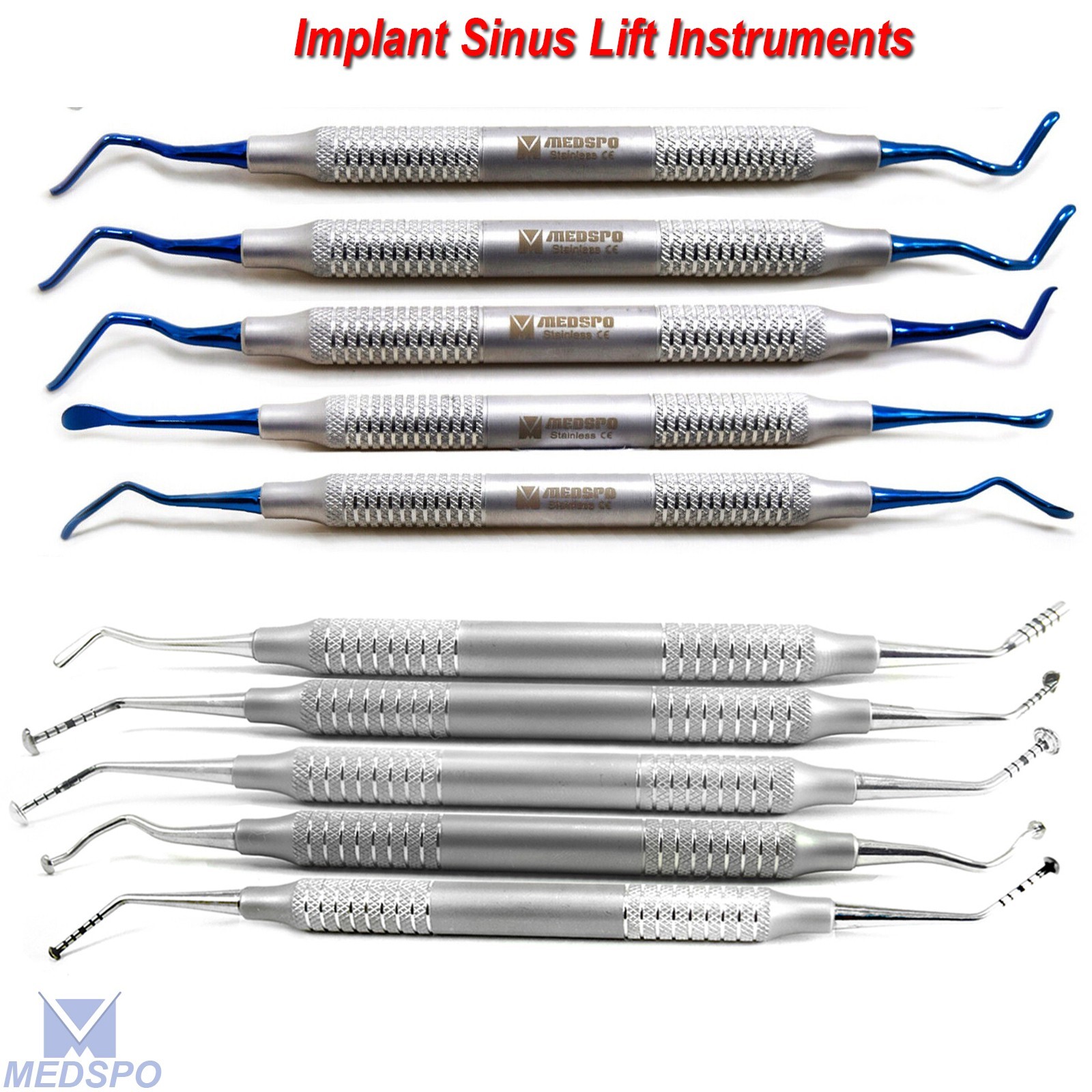 Dental Advance Implant Tunneling Mushroom Elevator Sinus Lift Instruments 10-PCS
