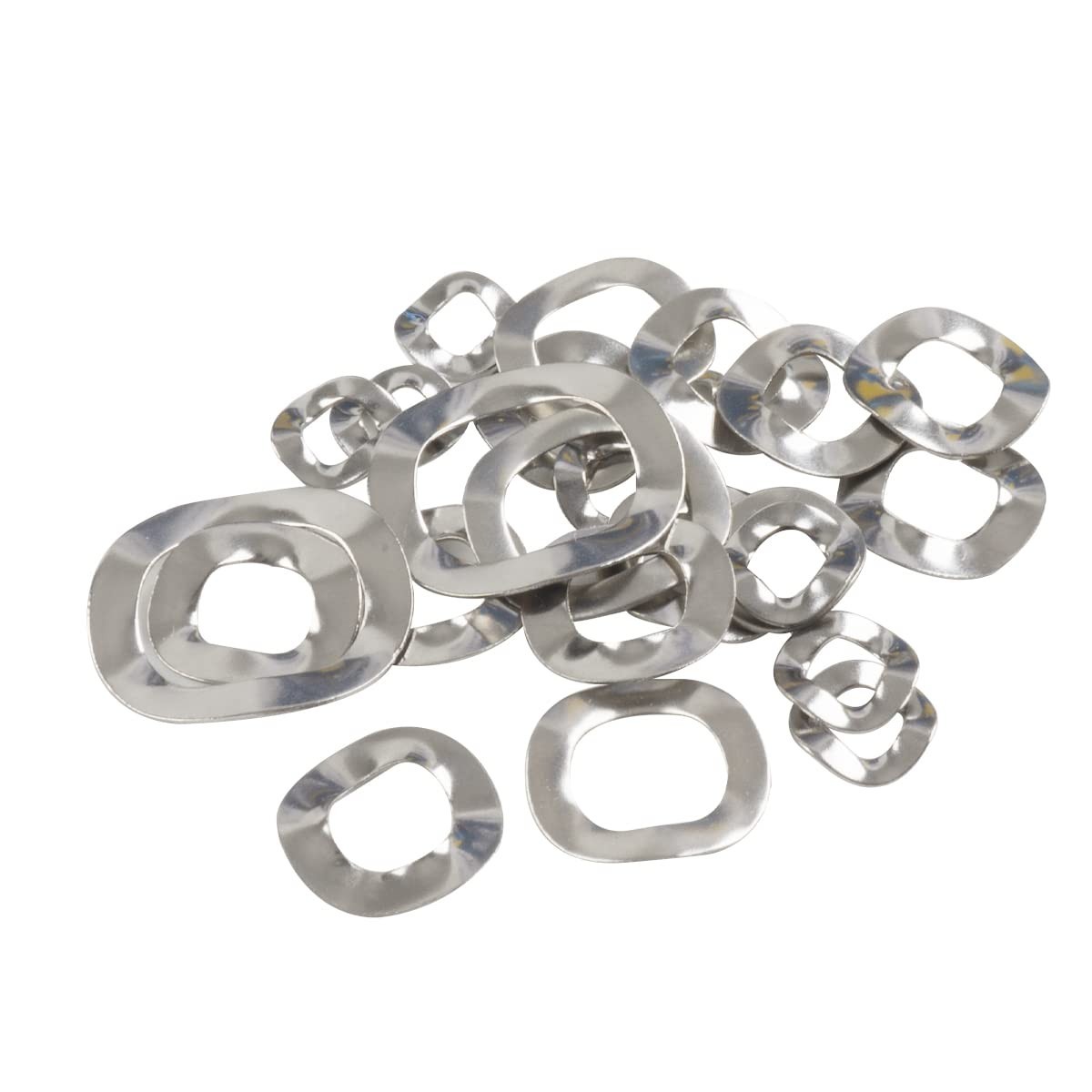 295 Pcs 304 Stainless Steel Spring Wave Washer Assortment Kit, 7 Sizes Wave Gask