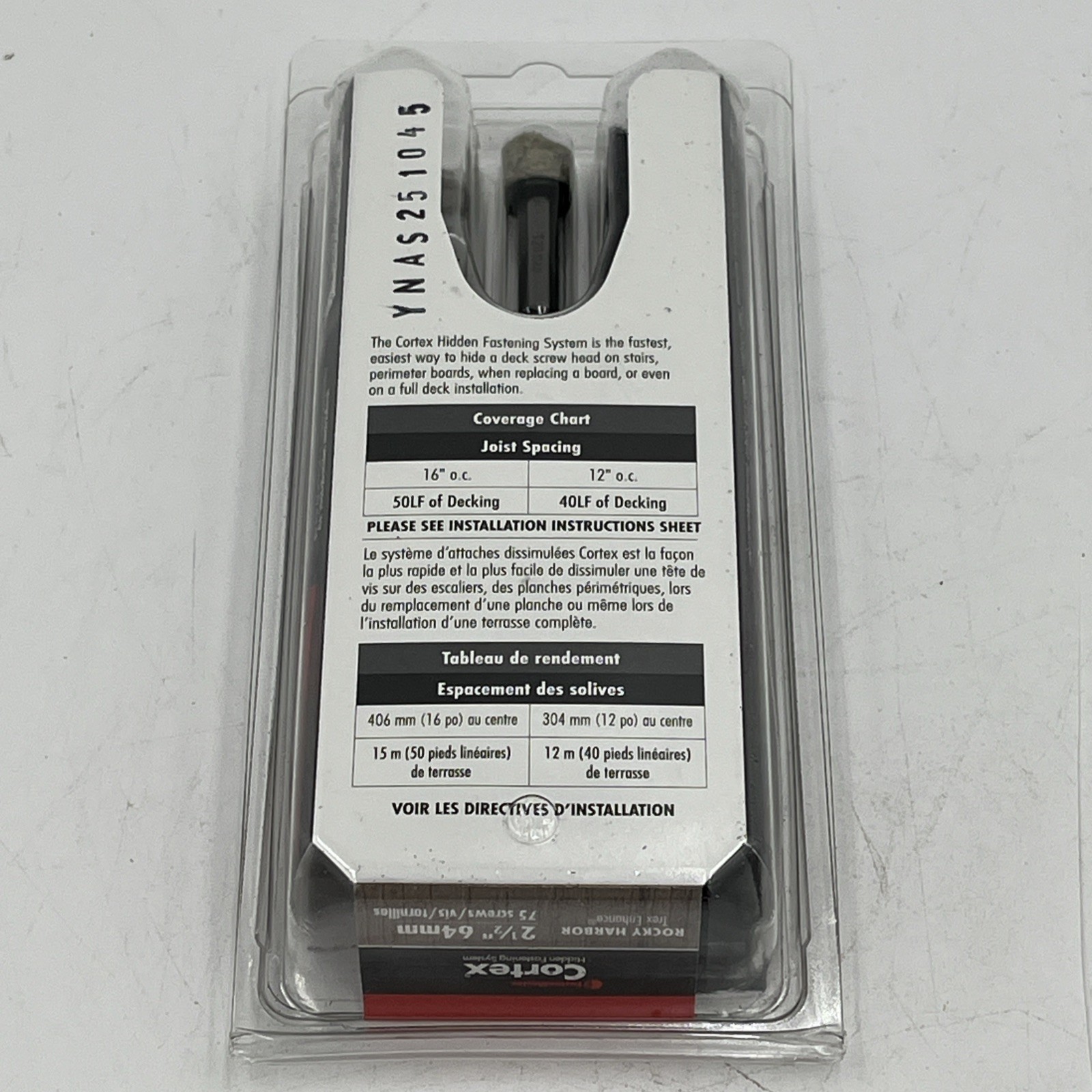NEW!! FastenMaster 75pc Rocky Harbor Collated Cortex Trex Composite Deck Screw