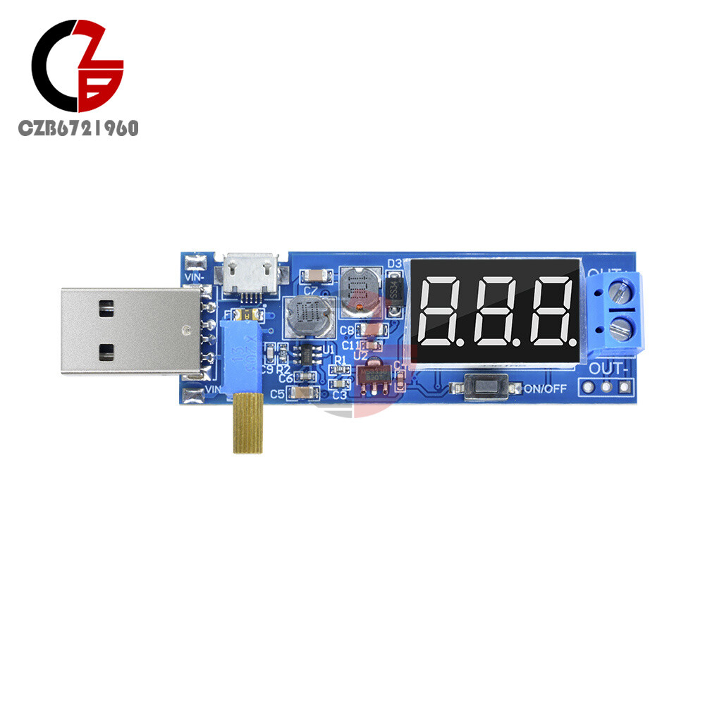 DC-DC 5V to 1.2V-24V USB Step UP/Down Converter Power Supply Module Digital LCD