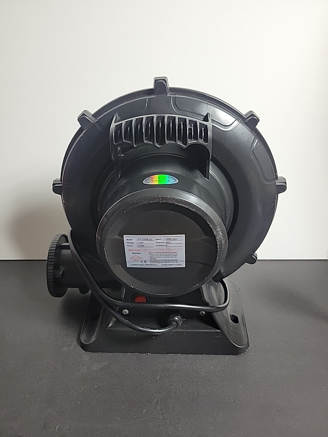 Inflatable Commercial Air Blower 370W 110V Black YF-370W-S1 Tested Replacement