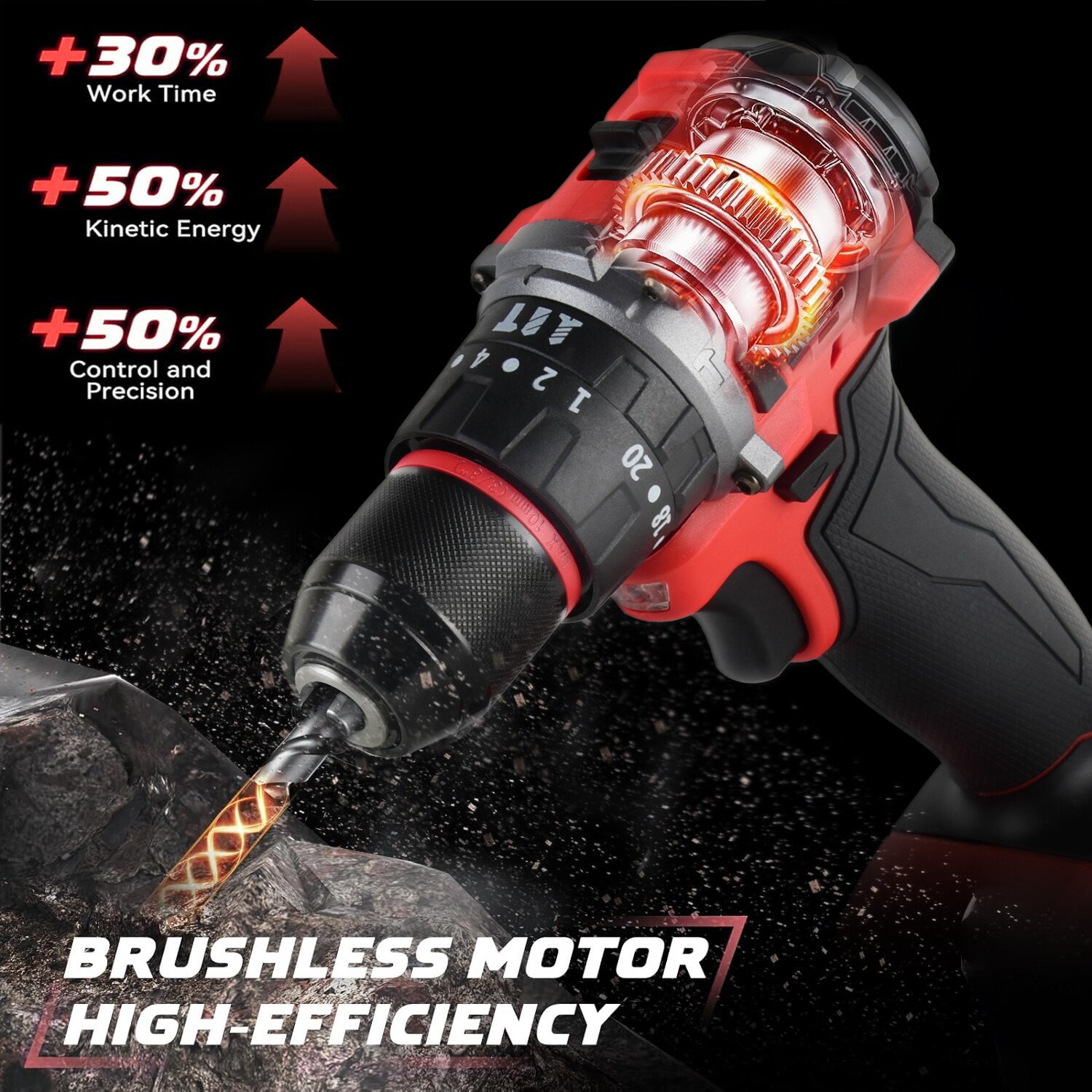 Cordless Drill For Milwaukee 18V Battery Brushless 575in-lbs Tool Only