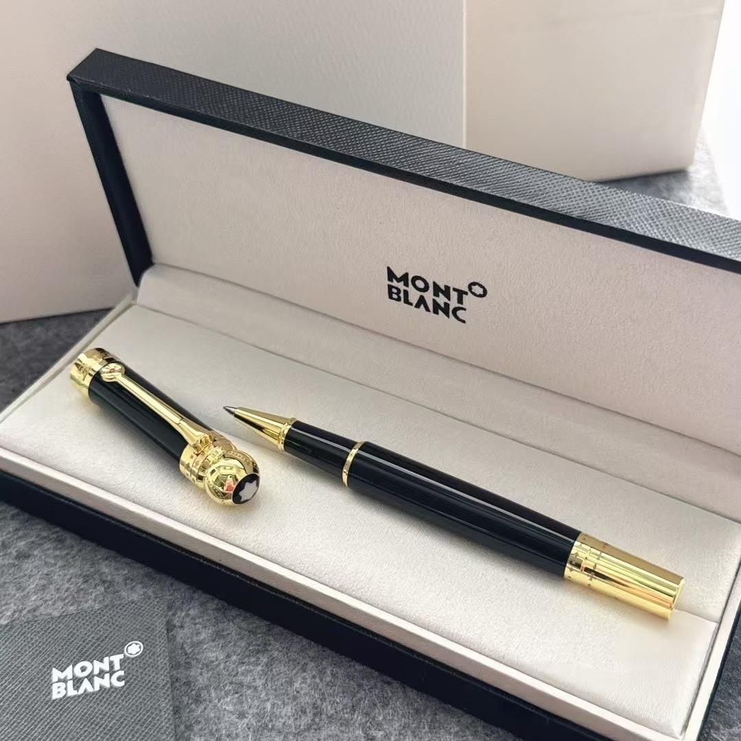 Mb. Black Gold Classique Luxury Rollerball Pen 164 New With Box