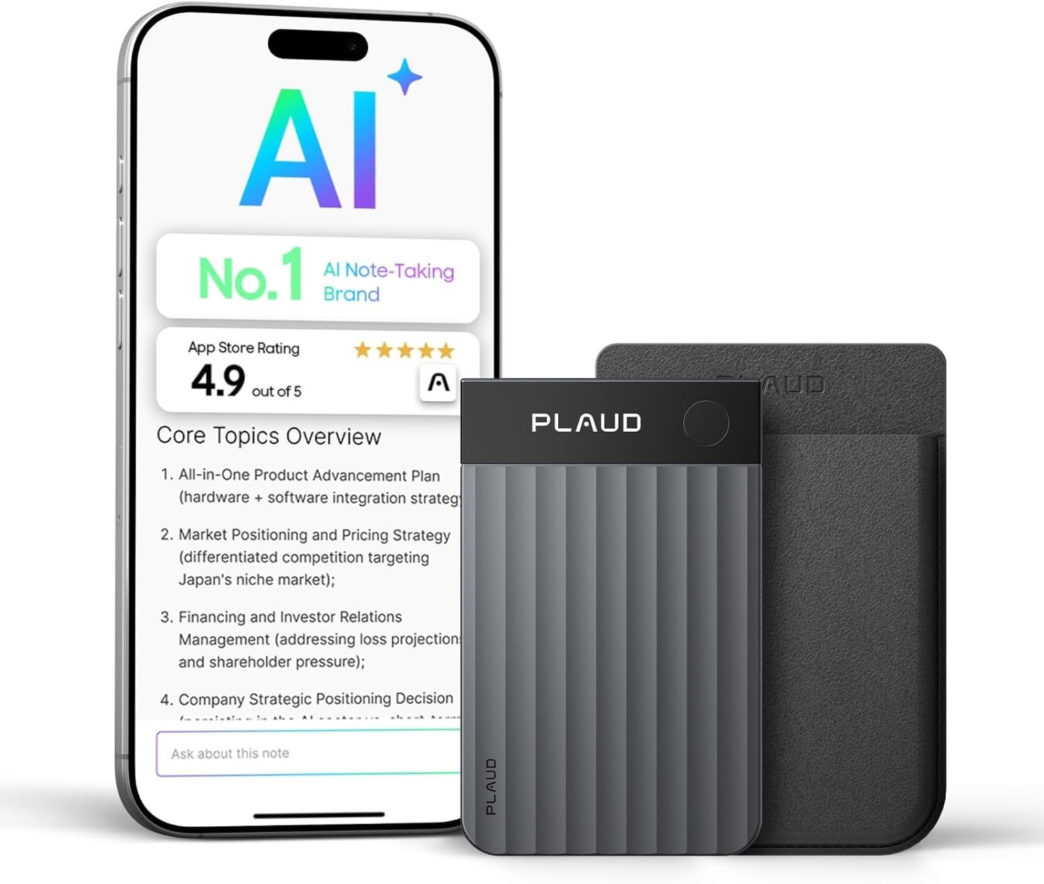 Plaud Note Pro AI Voice Recorder – Transcribe 112 Languages, App Control
