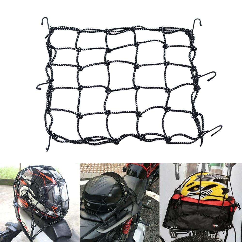 15″X15″ Small Elastic Cargo Bungee Net with 6 Hooks for Bike Bicycle Motorcycle