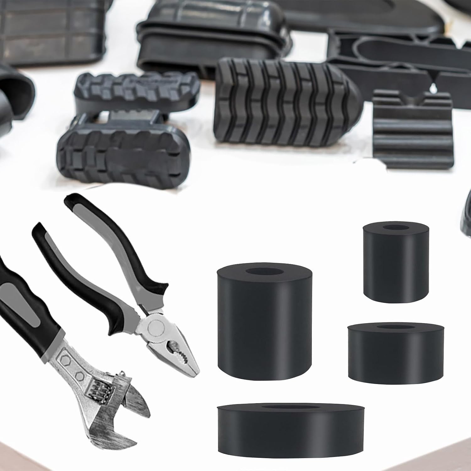 16 PCS 4 Sizes Rubber Spacers 1 Inch/ 3/4 Inch/ 1 1/2 Inch OD, Thick Rubber B…
