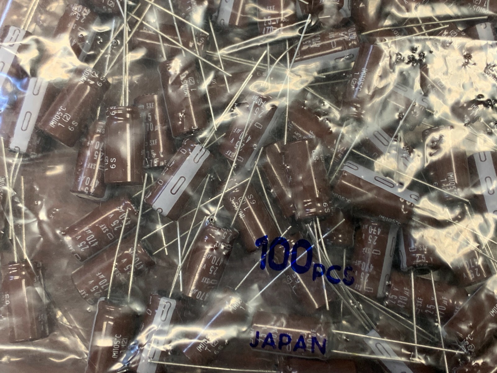 25PCS Nippon SXF25VB471M10X20 Electrolytic Capacitor Radial 470uF 25V 105C 10×20