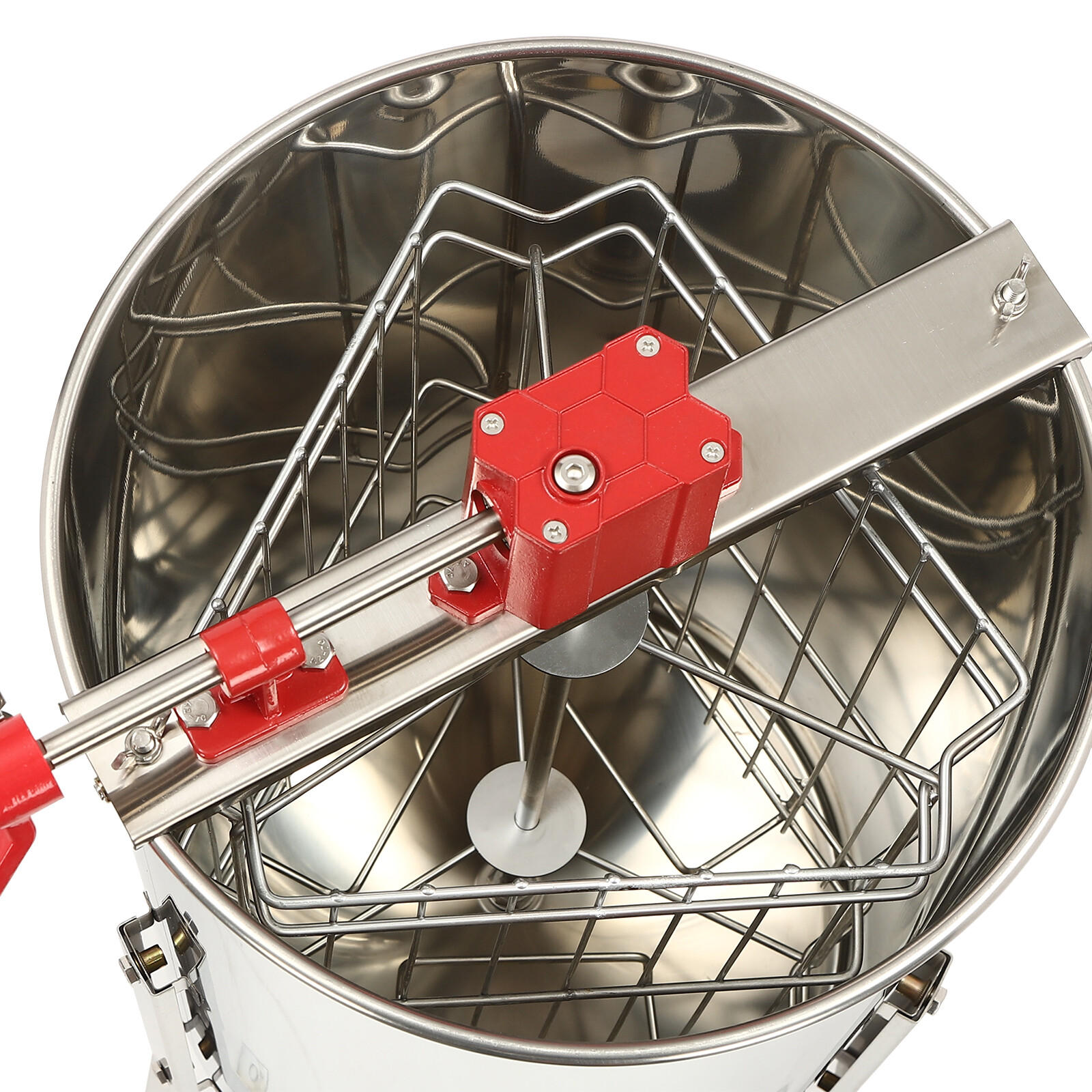Manual 3 Frame Honey Extractor, Stainless Steel Manual Beekeeping Extraction