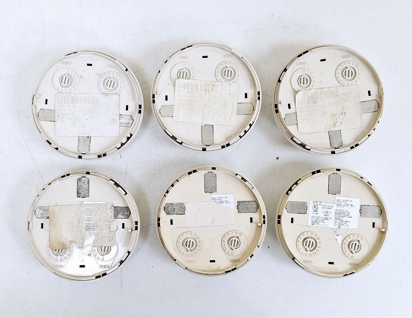Notifier FST-851R Intelligent Heat Detector-2 (Lot of 6 pcs)
