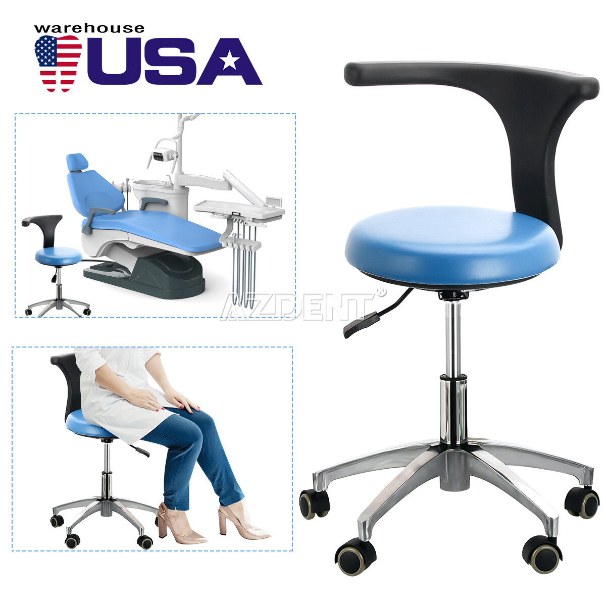 Dental Unit Chair DC Motor Computer Control/Delivery Suction Unit Air Compressor